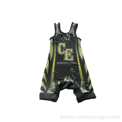 reversible wrestling singlet with sublimation print